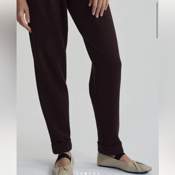 Varley DoubleSoft The Rolled Cuffed Pant 28.5 in Coffee Bean Large - Picture 4 of 10
